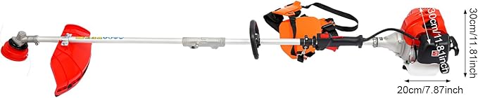 51.7CC 2 Stroke Gas Powered Weed Eater Weed Trimmer 4-in-1 Hedge Trimmer and Chainsaw, Multi Functional Garden Trimming Tools w/Extension Bar for Gardens Parks Yards