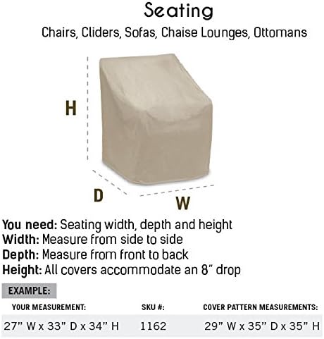 Protective Covers Weatherproof 2 Seat Glider Cover, Tan - 1166-TN