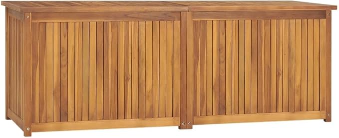 Patio Garden Storage Box, Outdoor Storage Box Deck Box, Entryway Storage Box, Outdoor Storage Organization Box for Patio Garden Balcony Yard, 59.1"x19.7"x21.7" Solid Wood Teak,-250