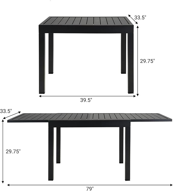 9-Piece Outdoor Dining Set with 360 Swivel Rope Wicker Chairs Expandable Rectangular Patio Furniture Sets for Backyard Porch Balcony Poolside Garden