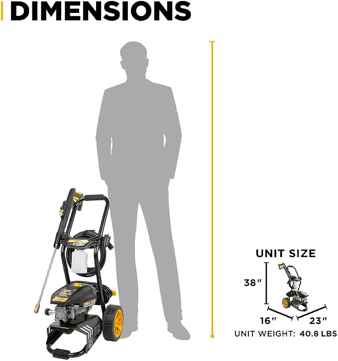 BE Power Equipment 2700 PSI 1.3 GPM Cold Water Corded Electric Pressure Washer