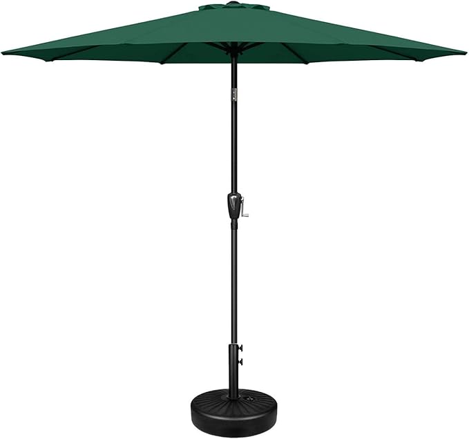 Simple Deluxe 9ft Outdoor Market Table Patio Umbrella with Button Tilt