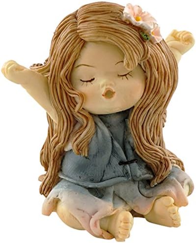 Top Collection Miniature Fairy Garden and Terrarium Statue, Little Fairy Yawning