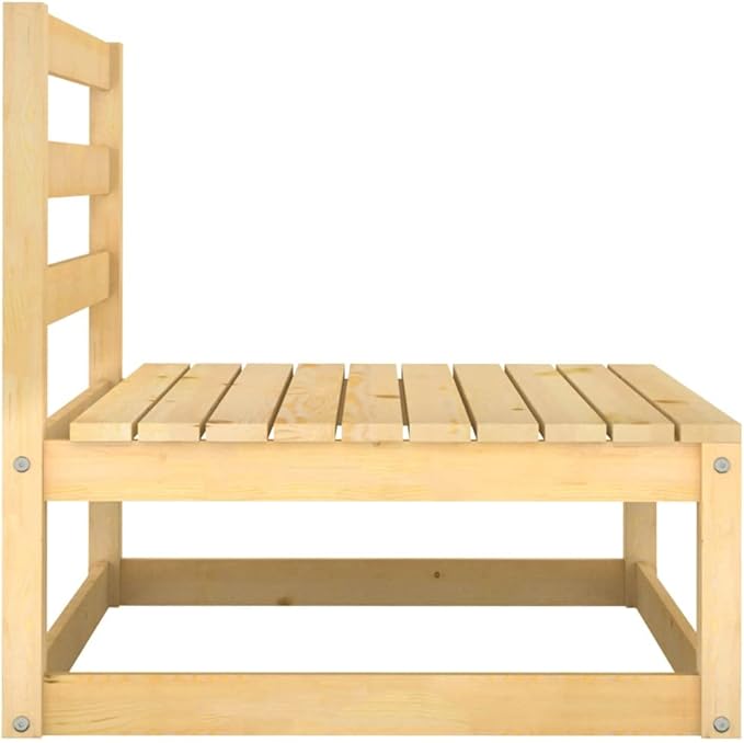 2 Piece Patio Lounge Set with Cushions Solid Wood Pine, Outdoor Patio Sectional, Outdoor Sofa Set, Furniture Conversation Sets, Outdoor Porch Furniture for Balcony, Yard