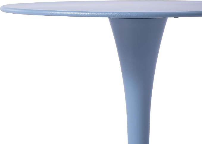 WestinTrends Playa 23.5" Round Outdoor Indoor Metal Cocktail Dining Table, French Blue