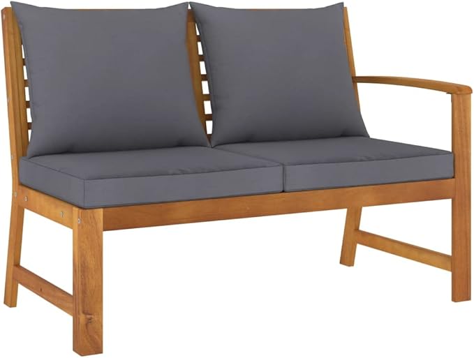 Backyard Furniture Patio Conversation Sets Outdoor Seating 4 Piece Patio Lounge Set with Cushion Solid Acacia Wood Suitable for Swimming Pool, Courtyard, Garden