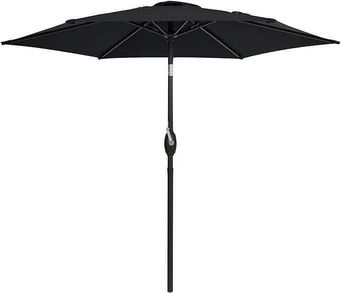 7.5ft Outdoor Umbrella Patio Umbrella,2-Year-Non-Fading,Table Market Patio Umbrella with Push Button Tilt and Crank,for Pool, Deck, Garden,Backyard