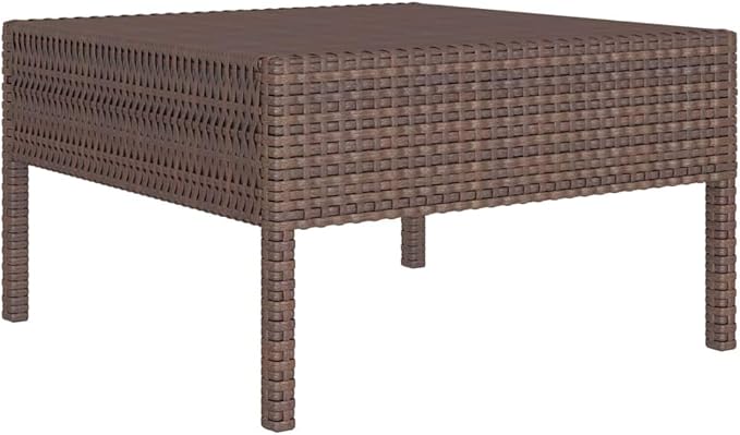 Patio Lounge Set with Cushions,Outdoor Patio Furniture,Outdoor Chat Conversation Set,Garden Furniture Sets,for Patio,Backyard,Garden,Outdoor,10 Piece Poly Rattan Brown