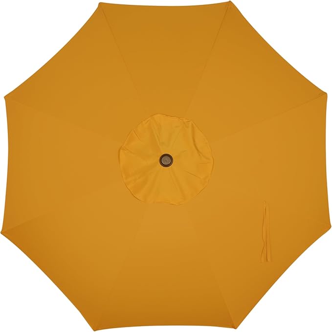 Blissun 9' Outdoor Patio Umbrella, Outdoor Table Umbrella, Yard Umbrella, Market Umbrella with 8 Sturdy Ribs, Push Button Tilt and Crank