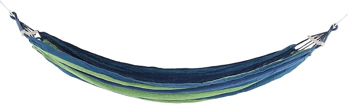 Camping Hammock with Hardwood Spreader Bar, Portable Outdoor Travel Hammock, Lightweight Canvas Hammock for Hiking Backpacking and Backyard Relaxation