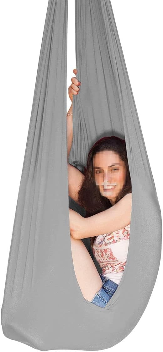 Therapy Swing for Adults Sensory Swing for Kids Indoor Outdoor Soothing Calming Snuggle Hammocks Durable Fabric Swing for Autism ADHD Aspergers