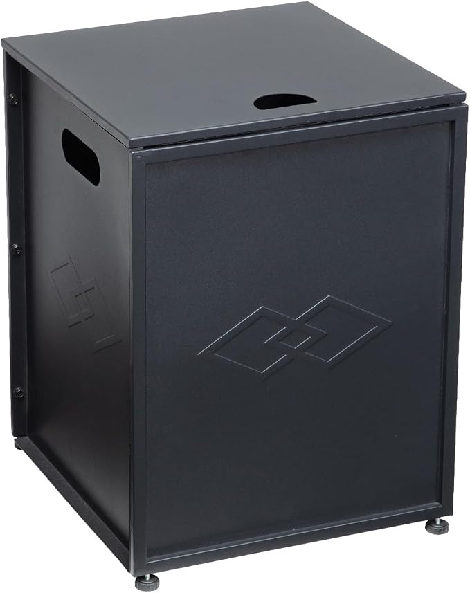Propane Tank Cover Table, 20 Lbs Propane Tank Storage Box, Outside Propane Tank Hideaway Storage Container, Liquid Gas Tank Storage Cabinet Side Table for Garden Patio, Black