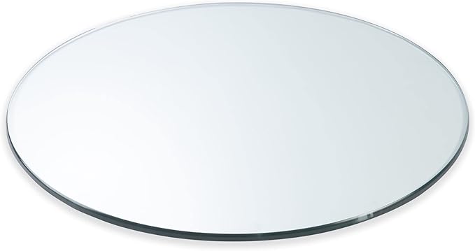 Spancraft 30" Inch Round 1/4" Thick Clear Glass Table Top with Flat Polished Edge and Tempered Glass, Replacement Glass Table Top, Great for Dining Tables, end Tables, and Outdoor Patio Table Tops or