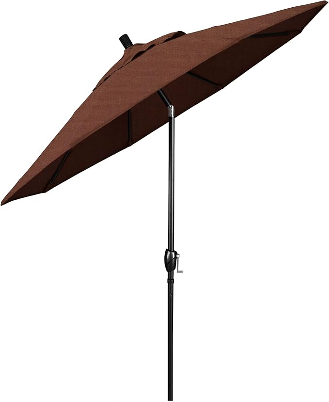 California Umbrella 7.5' Round Aluminum Market Umbrella, Crank Lift