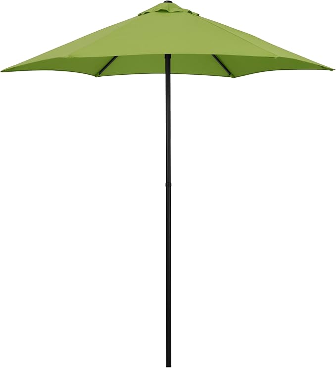 Sunline 7.5 ft Patio Umbrella with Crank & Push Button Tilt, Outdoor Market Umbrella with UV Protection & Wind Vent, Metal Frame for Deck, Pool & Table, Lime