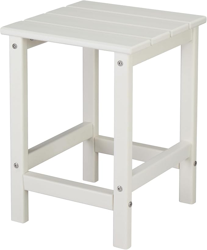 Generic Adirondack Outdoor Side Table, 2-Tier Patio End Table, Small, Black HDPE End Table for Outdoor, Patio, Indoor, Garden, Porch, Balcony