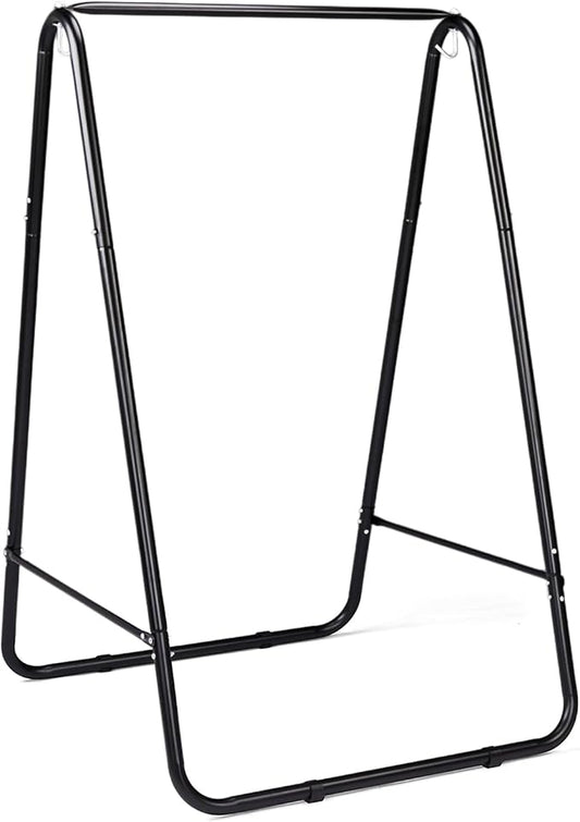 Premium Hammock Stand, Heavy Duty Steel Frame with Waterproof Coating, 600lb Capacity Outdoor Hanging Stand, Non-Slip Base for Secure Placement on Patio, Garden or Balcony