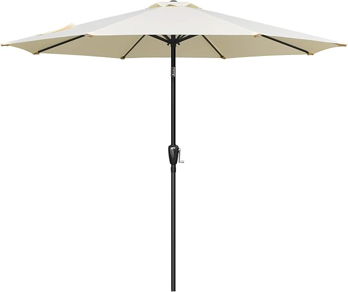 Simple Deluxe 9ft Outdoor Market Table Patio Umbrella with Button Tilt