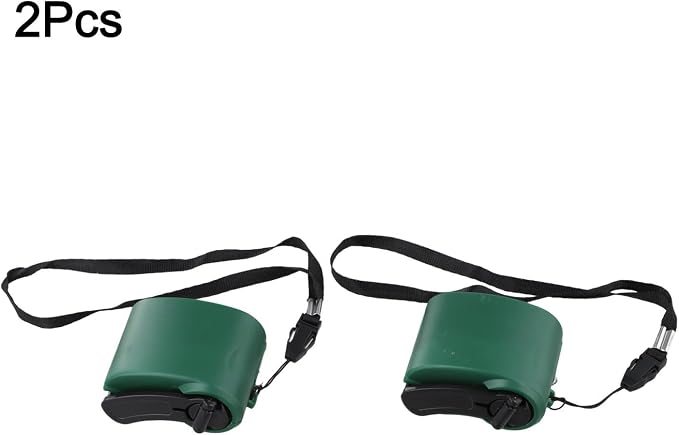 2-Pack Portable USB Hand Crank Charger Generator with Manual Dynamo Power Supply, Compact Lightweight ABS Design, 5.5V Output for Smartphones, Tablets, Outdoor Sudden Use, Built-in Flashlight