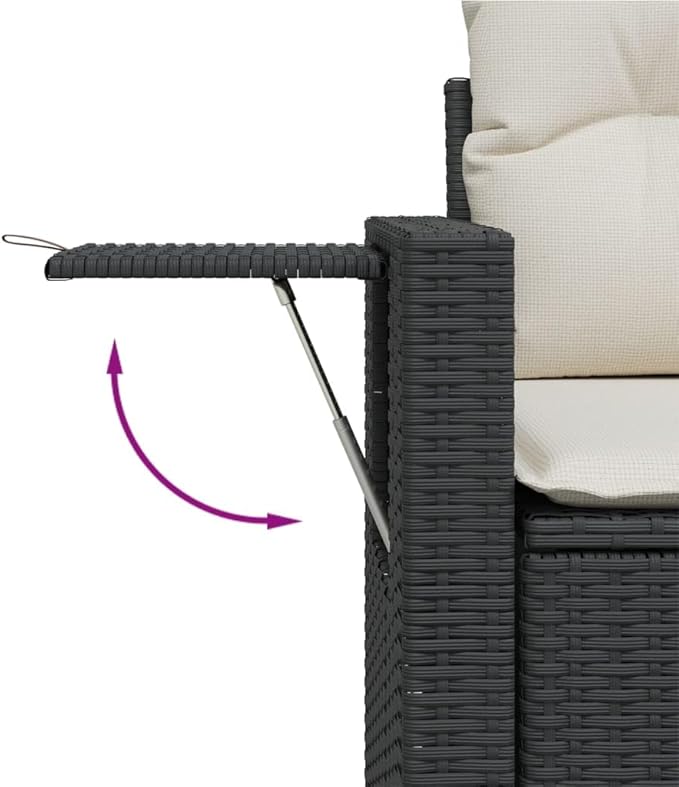 Patio Sofa Set Black, Cream White Outdoor Conversation Set Garden Furniture Collection for backyards