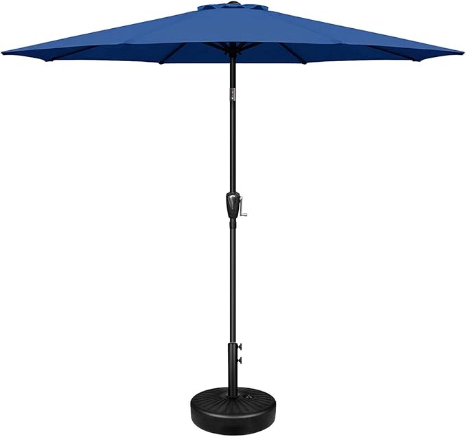 Simple Deluxe 9ft Outdoor Market Table Patio Umbrella with Button Tilt