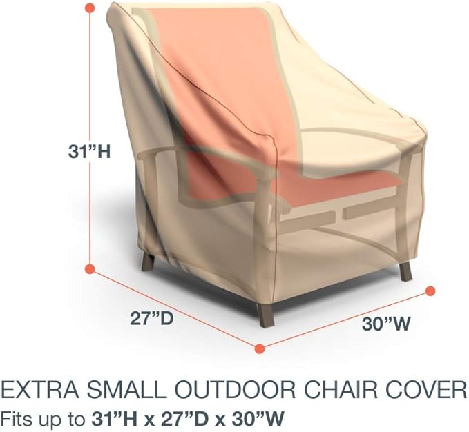 Budge Sedona Patio Chair Cover, Tan, Small