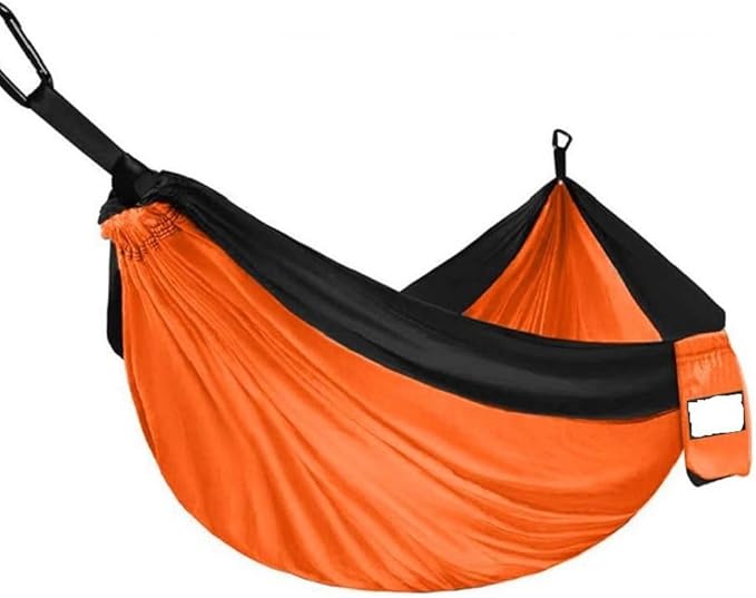 Double Hammock,mosquito Net Camping,Comfortable and Breathable, Easy to Carry, Made of Nylon, 118 Inches Long, Multi-scenario Hammock for Camping and Gardening(Orange,260X140CM)