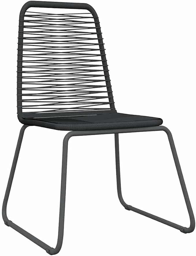 3 Piece Patio Dining Set Black Outdoor Bistro Table and Chairs with Glass Top for Garden Porch Yard Small Space, PE Rattan Wicker Dining Furniture for Backyard Balcony Deck Relaxation