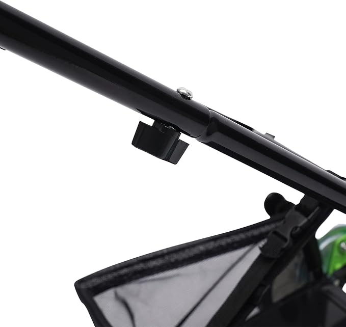 16-Inch 5-Blade Cordless Manual Reel Lawn Mower, Adjustable Handle Height Grass Cutter with Removable Grass Collection Basket and Non-Slip Sponge Handle, Non-Powered Detachable Lawn Mower