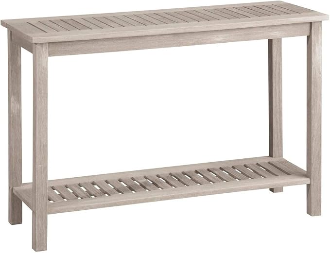 Wood Console Table Outdoor Patio Furniture (Driftwood)