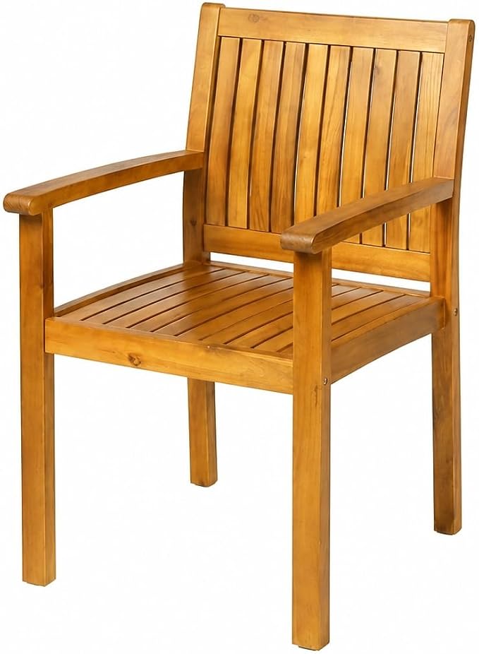 Christopher Knight Home Daron 7 Piece Acacia Wood Outdoor Dining Table Set for 6, Extendable Dining Table and 6 Patio Chairs, Slatted Wooden Outdoor Patio Furniture Set for Garden/Backyard, Teak
