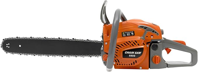 20inch Gas Chain Saw, 3.22HP 58CC 2-Stroke Gasoline Powered Chainsaw, Air Cooled Top Handle Gas Chainsaw Pull Start Petrol Chain Saw w/Automatic Lubrication System for Wood Cutting, Trees