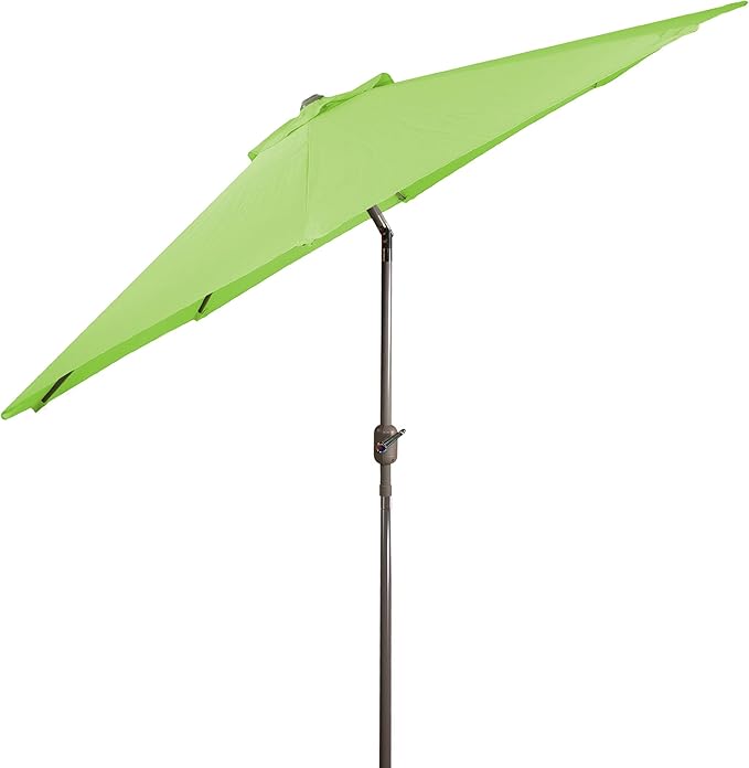 Northlight 9ft Outdoor Patio Market Umbrella with Hand Crank and Tilt, Lime Green