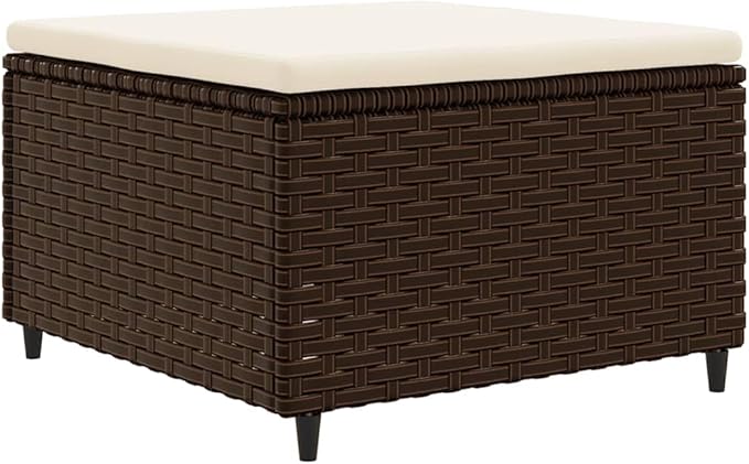 Outdoor Seating Furniture,Outdoor Conversation Sets,4 Piece Patio Lounge Set with Cushions Brown Poly RattanSuitable for Patio, Garden, Gazebo Low