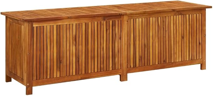 Solid Wood Outdoor Storage Bench,Solid Acacia Wood Garden Deck Box Patio Storage Box with Liftable Top Outdoor Wooden Storage Container for Patio,Backyard,Poolside, 68.9"x19.7"x22.8"