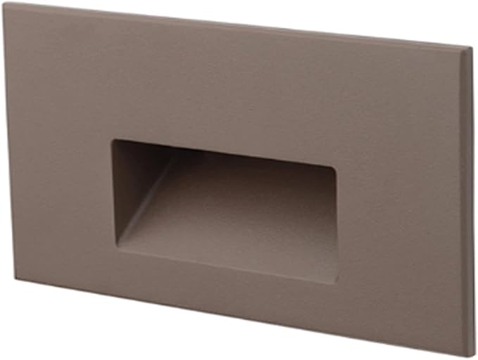 WAC Landscape Lighting, LEDme 120V LED Horizontal Indoor and Outdoor Step and Wall Light 3000K Built-in LED in Bronze
