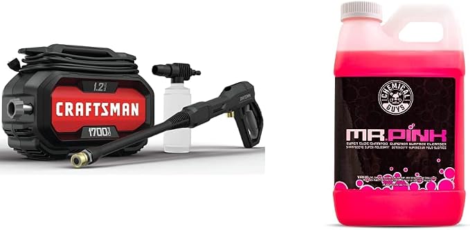 Craftsman Electric Pressure Washer (CMEPW1700) and Chemical Guys Mr. Pink Foaming Car Wash Soap (64 fl oz)