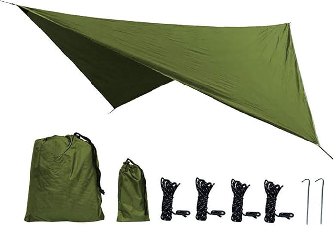 Hammock with Mosquito Net and Rainfly Portable Camping Hammock Hammock for 2 Tree Straps Suitable for Travel Camping Hiking Park Lightweight Hammock with Net(Olive)