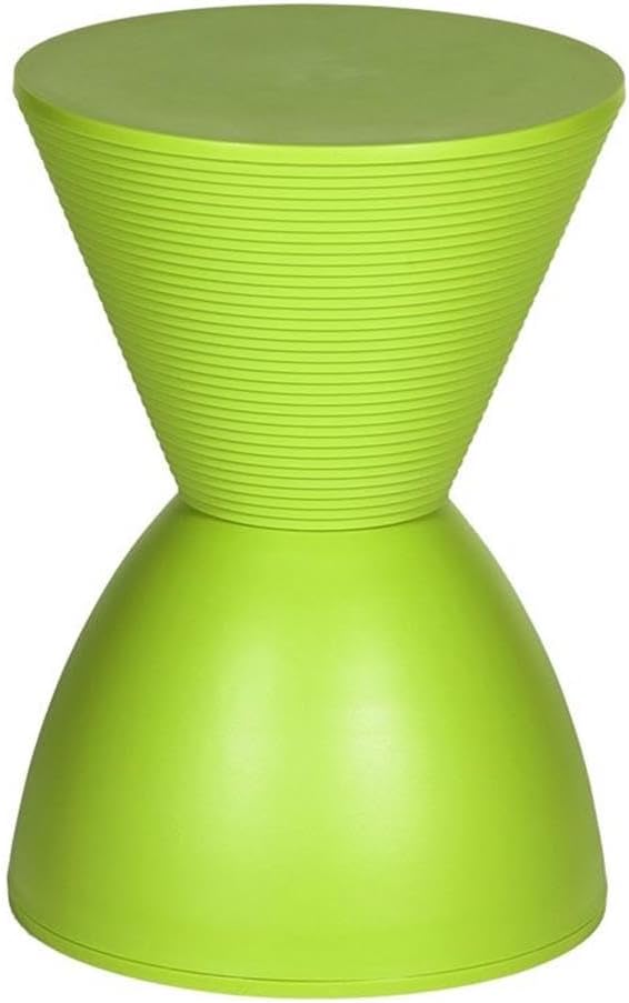 Afuera Living Polypropylene Plastic Indoor/Outdoor Side Table, 17 in H x 12 in W, Green Finish, Mid-Century Modern Style, Lightweight Design for Sofa, Sectional, Patio, or Living Room Use
