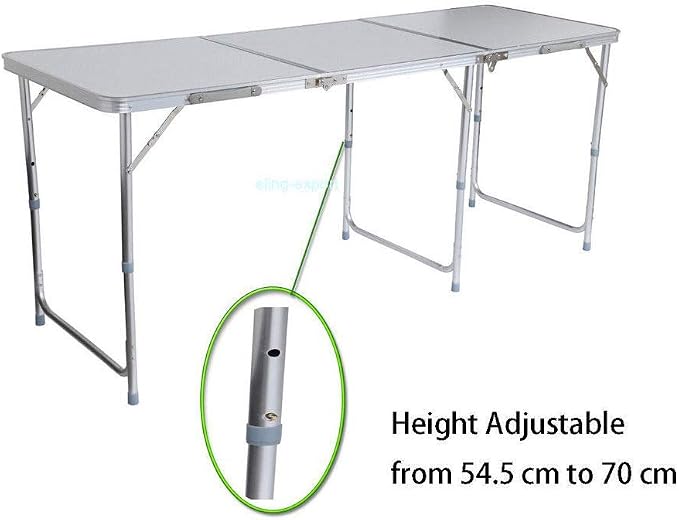 Portable Aluminum 6ft Folding Table in/Outdoor Picnic Party Dining Camping Table