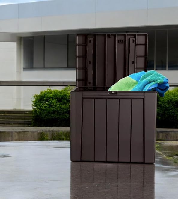 30 Gallon Deck Container,All-Weather Seamless Indoor Comfort Meets Outdoor Durability for Every Environmen (Brown)
