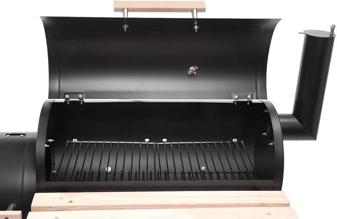 Outdoor BBQ Charcoal Grills,Heavy Duty Charcoal Grill,Metal Outdoor Barbecue Smoker,Portable Camping Barbecue Grills,with Side Table and Wheels,for Garden, Backyard, Patio, Picnics, Party (Black)