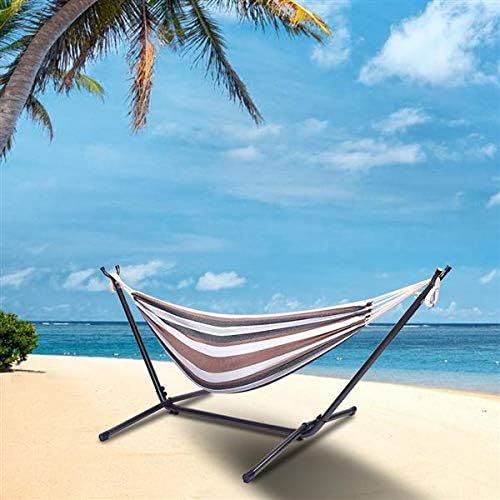 Hammock Set (Hammock Frame Small Color Bar) Natural Rope (Coffee bar)