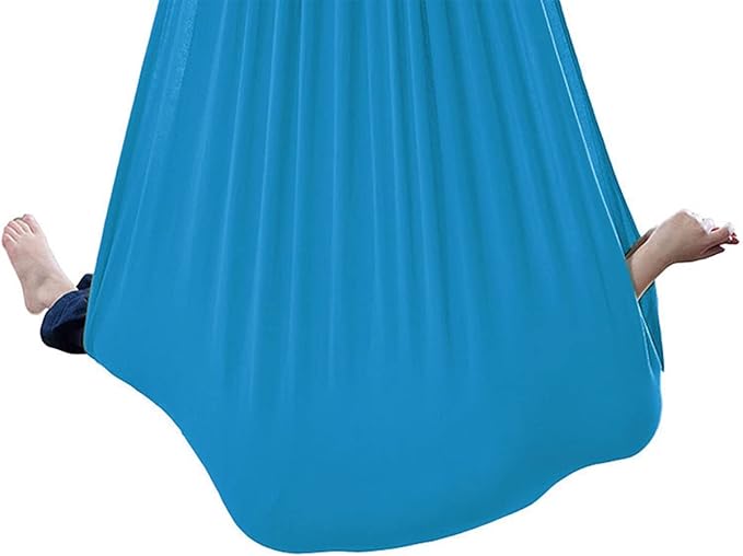 Sensory Swing for adults Indoor kids Therapy Swing Soothing Calming Snuggle Hammock durable soft strong fabric swing Beneficial to child's spatial awareness ( Color : Sky blue , Size : 1.5M x 2.8M )