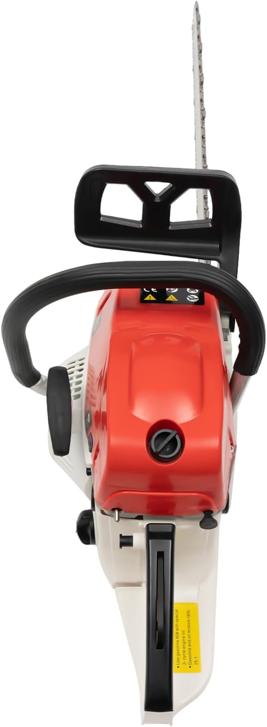 22inch Gas Chain Saw, 2.68HP 52CC 2-Stroke Gasoline Powered Chainsaw, Air Cooled Top Handle Gas Chainsaw Pull Start Petrol Chain Saw w/Automatic Lubrication System for Wood Cutting, Trees