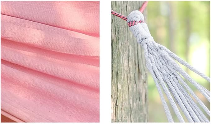Outdoor Hammock Anti-Rollover Travel Camping Portable Hammock Hanging Chair Outdoor Portable Camping Travel Equipment (Color : Pink, Size : 190 * 80cm)