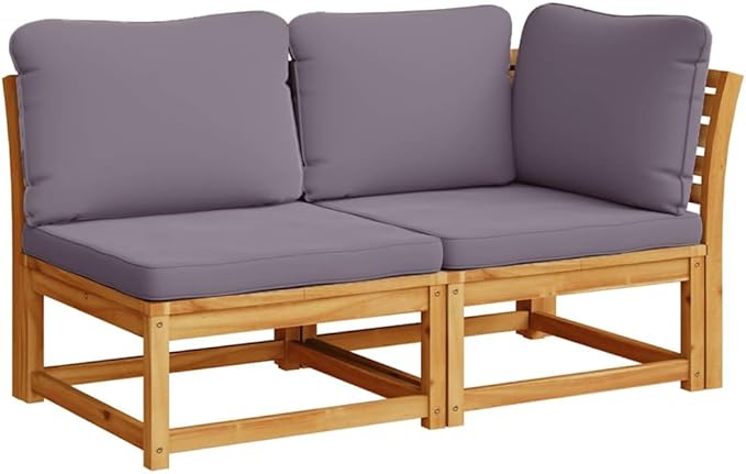 vidaXL Patio Lounge Set with Cushions 4 Piece, Outdoor Conversation Set, Sectional Sofa for Garden Backyard, Outdoor Sofa Set, Solid Wood Acacia
