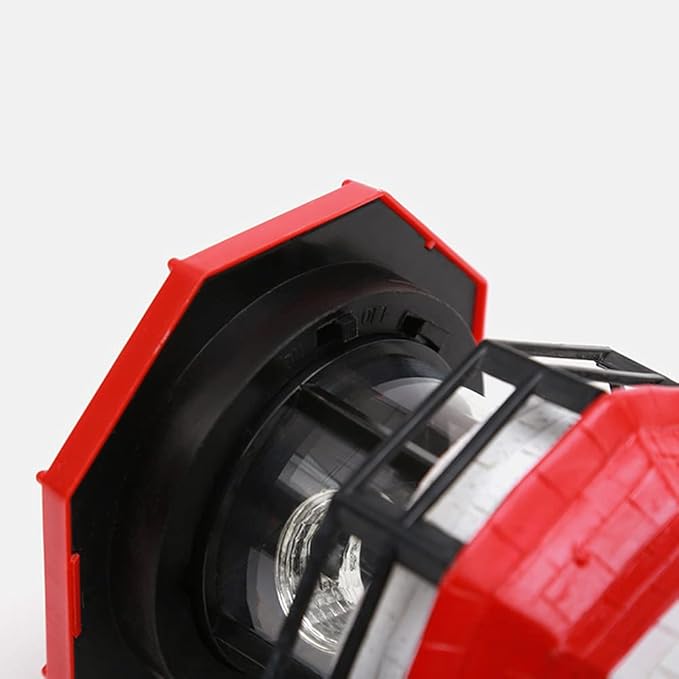 LED Solar Powered Lighthouse, Indoor Outdoor Lighthouse with Rotating Beacon LED Lights, Courtyard Waterproof Landscape Lights for Garden Patio Landscape Outside Yard Gifts red