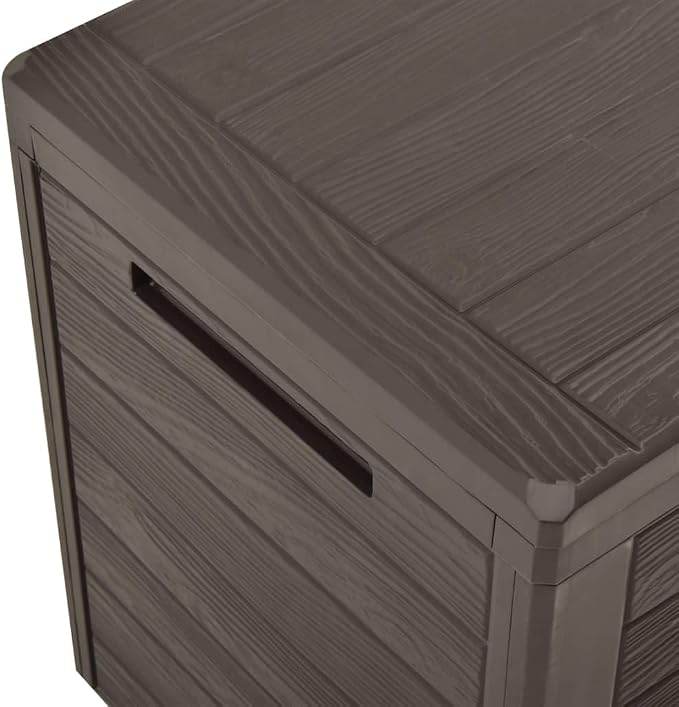 Storage Box Brown Polypropylene Outdoor Container Deck Chest for Deck Patio 45.7x17.3x21.7 in Storage Box