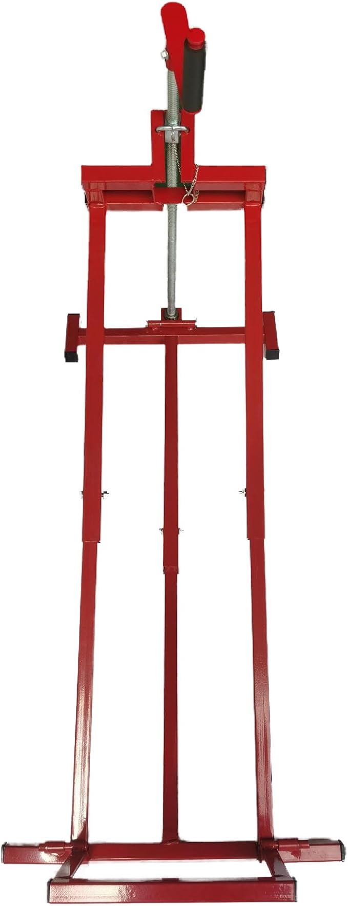 Foldable Lawn Mower Lift for Riding Tractors, Portable Lawn Mower Jack Lift Zero Turn & Telescoping Lawns Tractor Lifts with Adjustable Height/Manual or Power Handles, 880 LBS Capacity (Red 1)